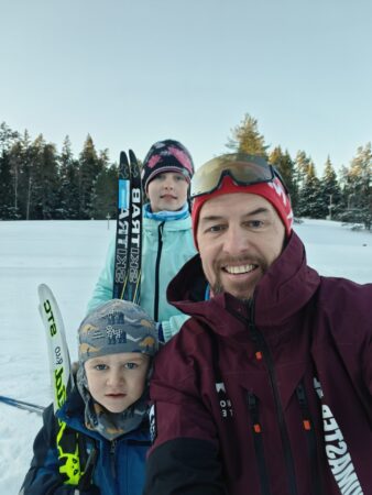 Isa ja laps suusalaager Haanjas